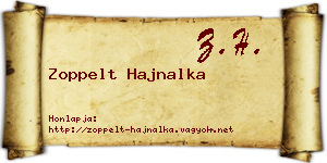 Zoppelt Hajnalka névjegykártya